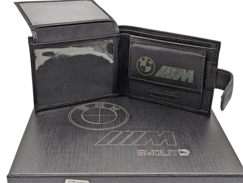Elite Genuine Leather BMW M Sport Wallet, Key Fob, Pen Boxed Gift Set Gift Boxed Gift - British D'sire