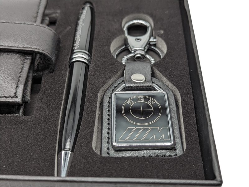 Elite Genuine Leather BMW M Sport Wallet, Key Fob, Pen Boxed Gift Set Gift Boxed VERY LOW STOCK - British D'sire