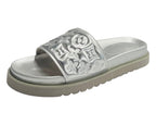 Embossed Front Strap Flat Sliders - Sliders - British D'sire