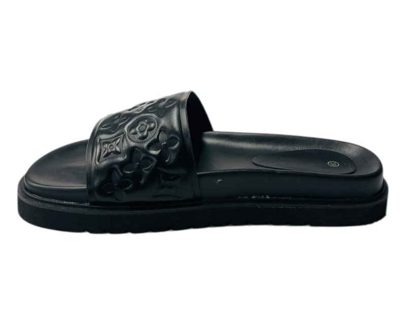 Embossed Front Strap Flat Sliders - Sliders - British D'sire