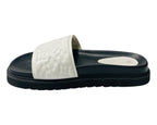 Embossed Front Strap Flat Sliders - Sliders - British D'sire