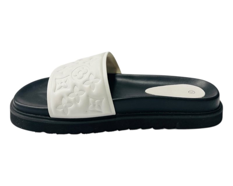 Embossed Front Strap Flat Sliders - Sliders - British D'sire