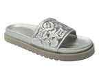 Embossed Front Strap Flat Sliders - Sliders - British D'sire