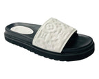 Embossed Front Strap Flat Sliders - Sliders - British D'sire