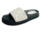 Embossed Front Strap Flat Sliders - Sliders - British D'sire