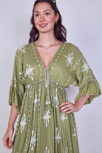 Embroidered Maxi Dress with Tassel Tie – 100% Viscose (One Size UK 8–14) - Dresses - British D'sire