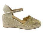 Embroidered Wedge Espadrilles Sandals - Sandals - British D'sire
