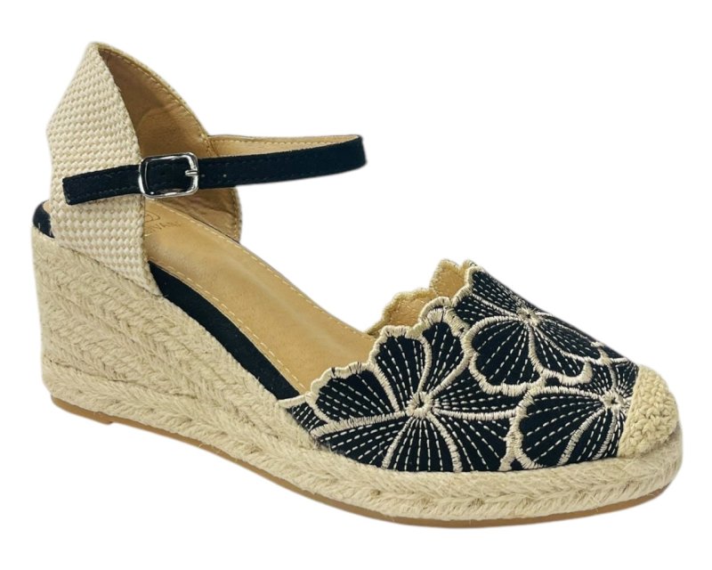 Embroidered Wedge Espadrilles Sandals Secondary image
