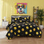 Emoji Print Duvet Cover Set Cool Playful Bedding with Pillowcases - Super King - Black - British D'sire