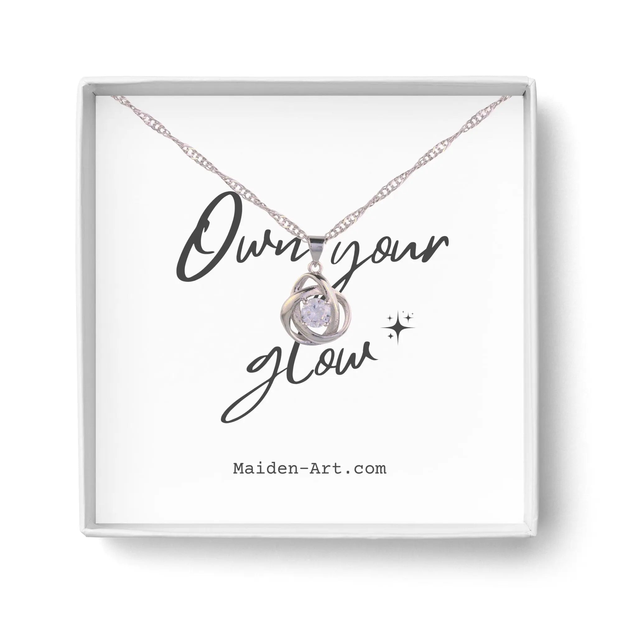 Round Knot Pendant Necklace with Cubic Zirconia Nichestar Main image