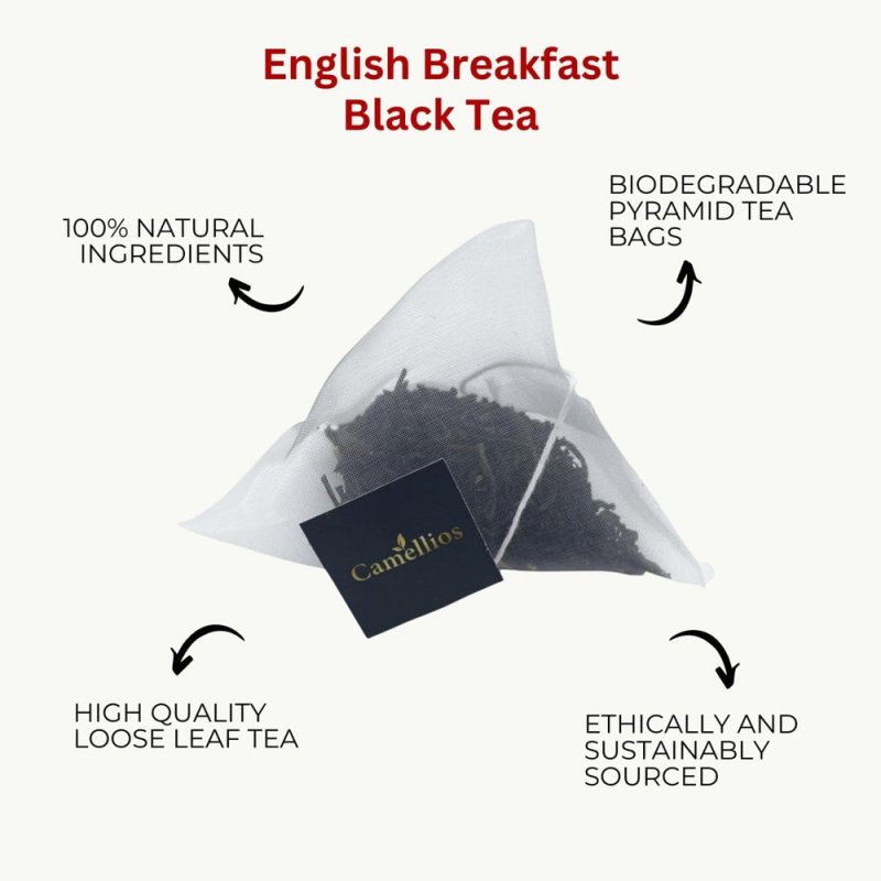 English Breakfast Tea, Pyramid Tea Bags, Black Tea Blend - Tea & Infusions - British D'sire