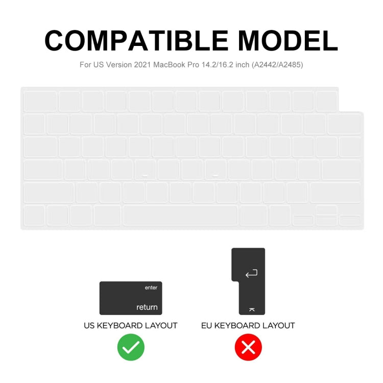 ENKAY Ultra Thin Soft TPU Laptop Keyboard Protector Film For MacBook Air 13.6 2022/2024 A2681 (M2) / A3113 (M3), Version:US Version - British D'sire
