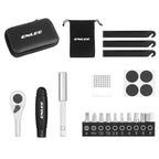 ENLEE 10pcs Bike Ratchet Wrench Repair Kit Multi-Functional Tire Repair Emergency Tool Set(Black) - British D'sire
