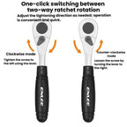 ENLEE 10pcs Bike Ratchet Wrench Repair Kit Multi-Functional Tire Repair Emergency Tool Set(Black) - British D'sire