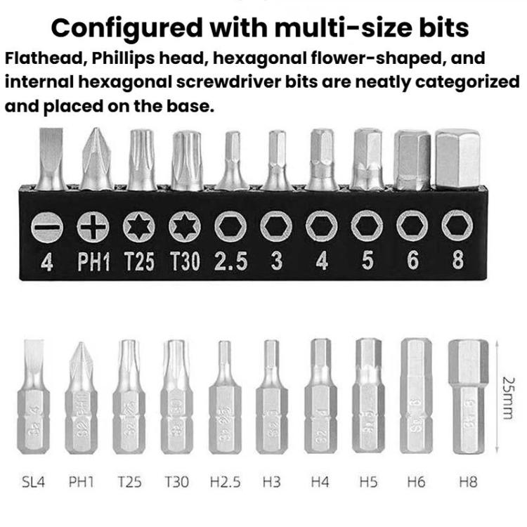 ENLEE 10pcs Bike Ratchet Wrench Repair Kit Multi-Functional Tire Repair Emergency Tool Set(Black) - British D'sire