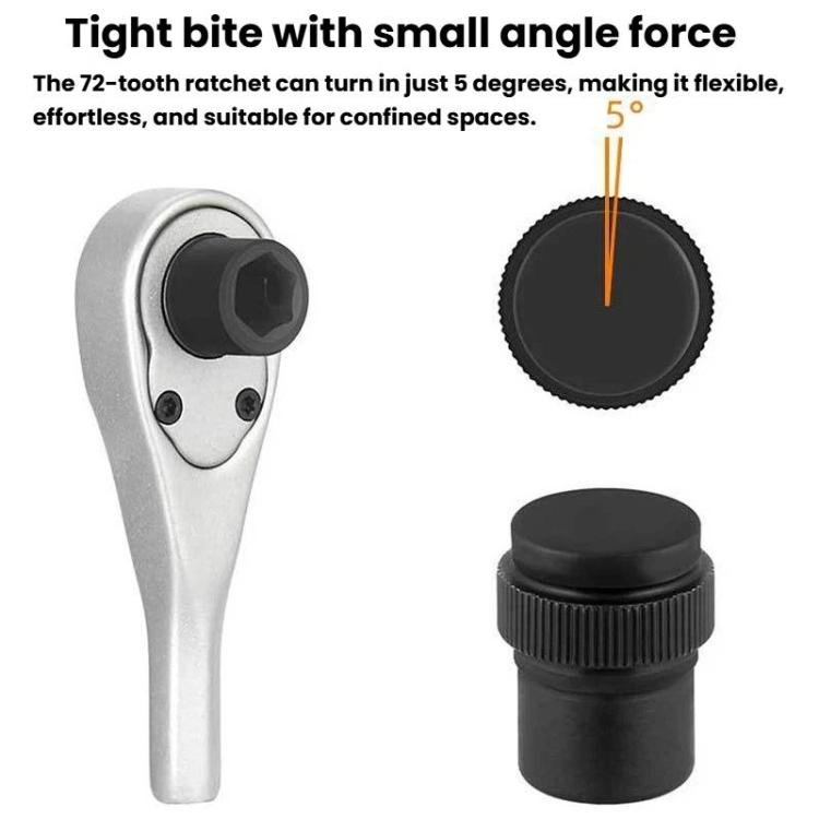 ENLEE 10pcs Bike Ratchet Wrench Repair Kit Multi-Functional Tire Repair Emergency Tool Set(Black) - British D'sire