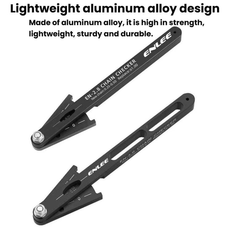 ENLEE Bike Chain Checker Chain Wear Measurement Tool, Style: Hollow - British D'sire