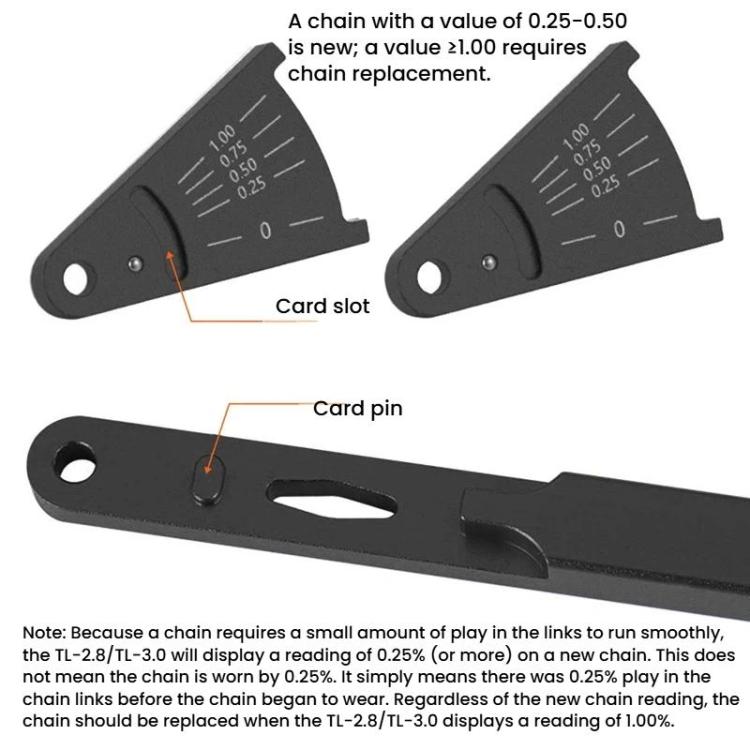 ENLEE Bike Chain Checker Chain Wear Measurement Tool, Style: Hollow - British D'sire