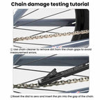 ENLEE Bike Chain Checker Chain Wear Measurement Tool, Style: Hollow - British D'sire