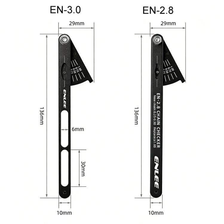 ENLEE Bike Chain Checker Chain Wear Measurement Tool, Style: Hollow - British D'sire