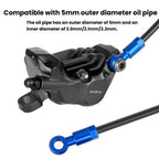 ENLEE E511 Bike 5-Line Hydraulic Needle Hydraulic Disc Brake Hose Connector(Black) - British D'sire