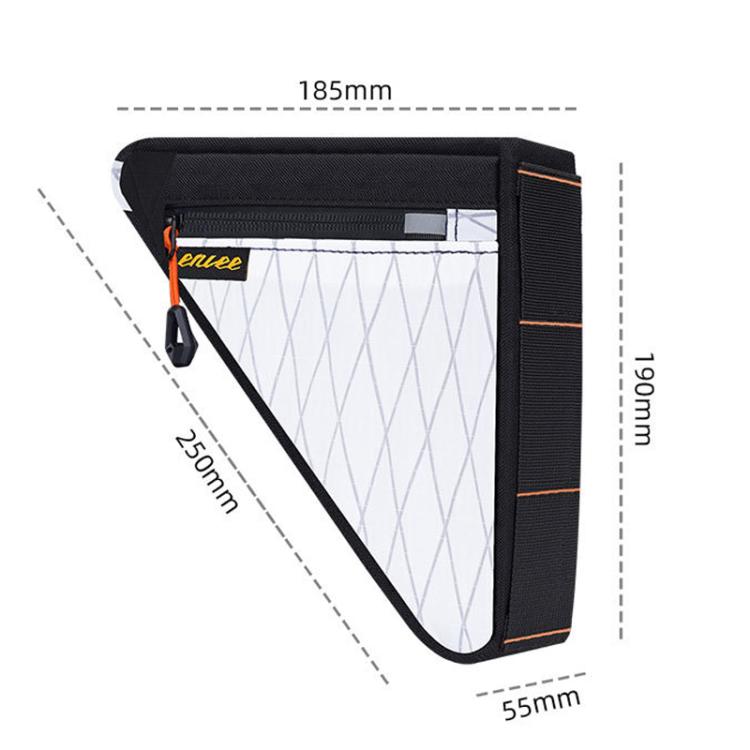ENLEE PS-S100 Bike Frame Triangle Bag Waterproof Large-Capacity Tool Pouch(White) - British D'sire