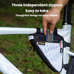 ENLEE PS-S100 Bike Frame Triangle Bag Waterproof Large-Capacity Tool Pouch(White) - British D'sire