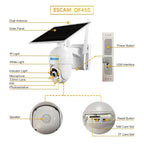 ESCAM QF450 HD 1080P 4G EU Version Solar Powered IP Camera without Memory, Support Two-way Audio & PIR Motion Detection & Night Vision & TF Card - British D'sire