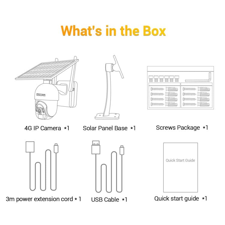 ESCAM QF450 HD 1080P 4G EU Version Solar Powered IP Camera without Memory, Support Two-way Audio & PIR Motion Detection & Night Vision & TF Card - British D'sire