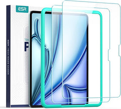 ESR 2 Pack Screen Protector for iPad Air 11 Inch M3/M2 (7th/6th Generation, 2025/2024), 9H Tempered Glass Film Guard with Alignment Frame, Anti - Scratch, Bubble Free, HD Clarity, Apple Pencil Support - Screen Protector - British D'sire