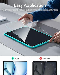 ESR 2 Pack Screen Protector for iPad Air 11 Inch M3/M2 (7th/6th Generation, 2025/2024), 9H Tempered Glass Film Guard with Alignment Frame, Anti - Scratch, Bubble Free, HD Clarity, Apple Pencil Support - Screen Protector - British D'sire