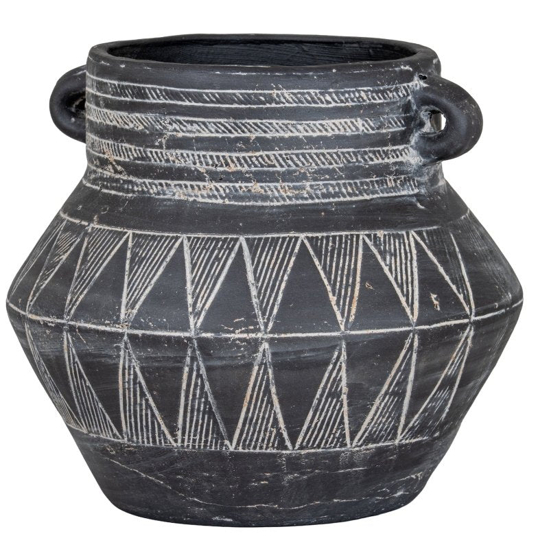 Etched Collection Tall Pot With Handle - Plant Pot - British D'sire