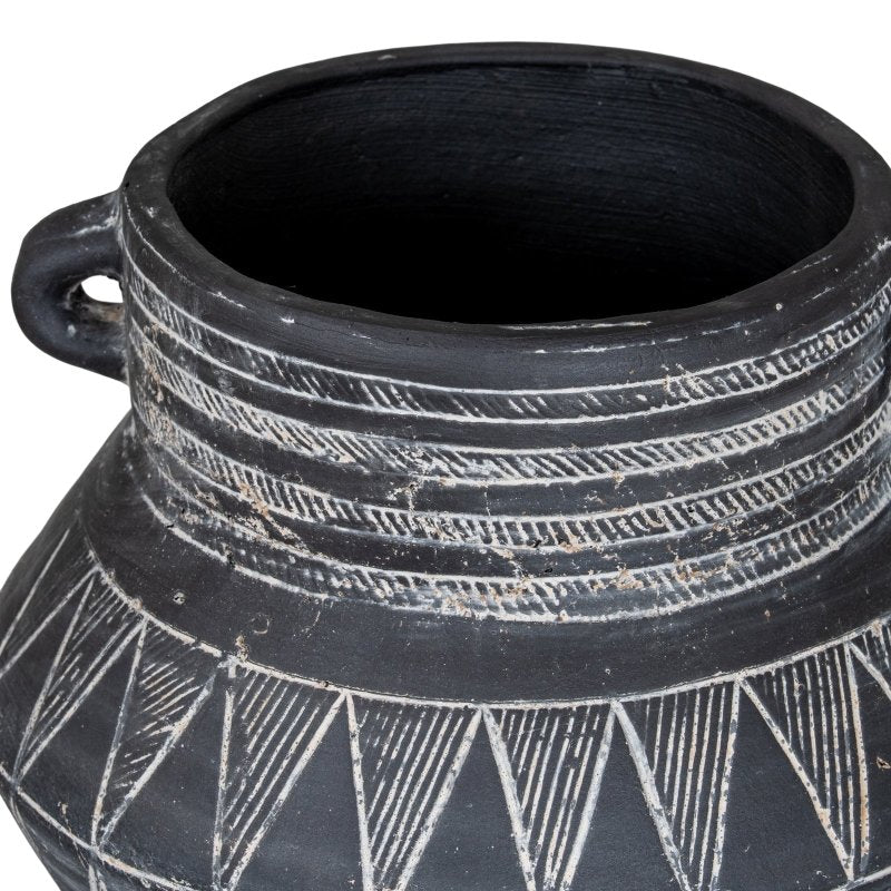 Etched Collection Tall Pot With Handle - Plant Pot - British D'sire