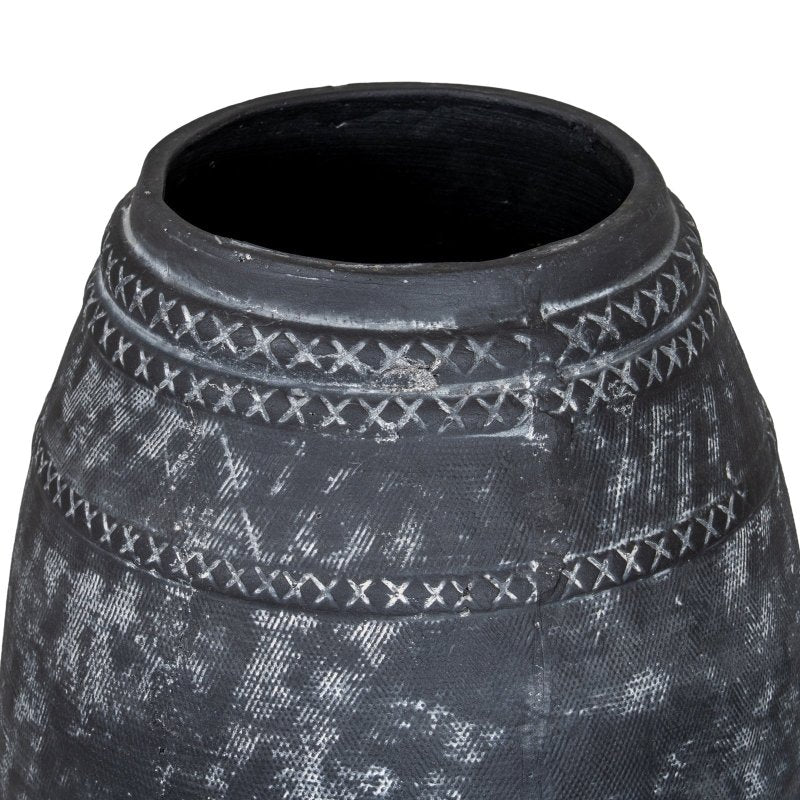 Etched Collection Tall Vase - Neutral Ceramic Decorative Vase - Vases - British D'sire