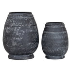 Etched Collection Tall Vase - Neutral Ceramic Decorative Vase - Vases - British D'sire
