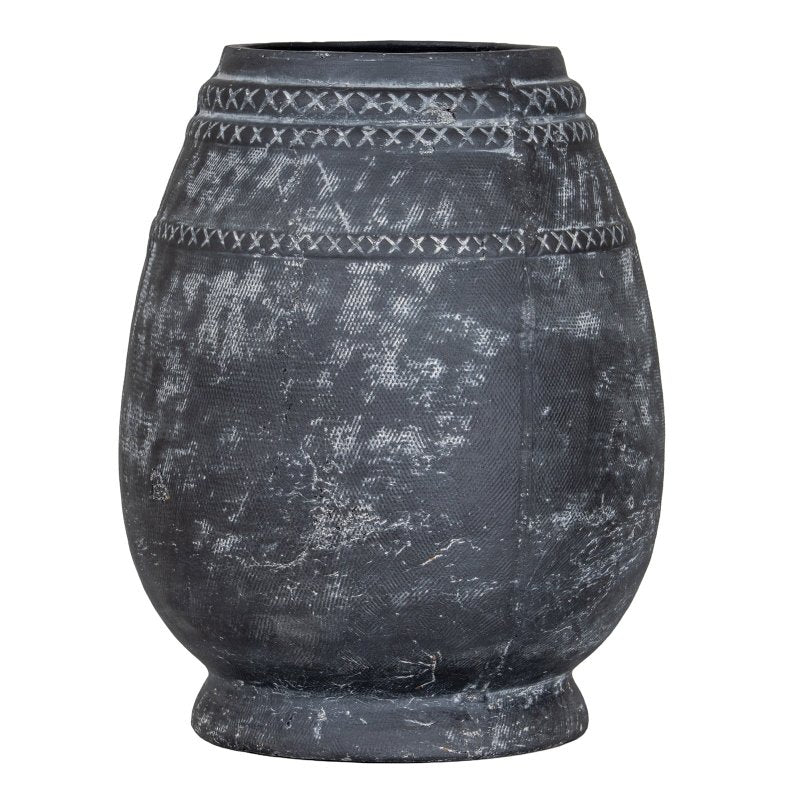 Etched Collection Tall Vase - Neutral Ceramic Decorative Vase - Vases - British D'sire