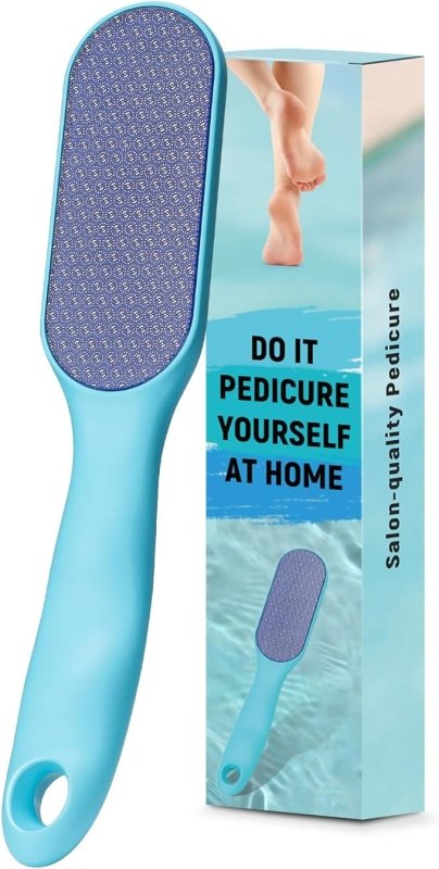 Euqvunn Nano-Glass Foot File, Foot Scraper with Extended Handle, Professional Nano Glass Pedicure Tool, Gentle Pedicure Blades for Hard Skin, for Men & Women - British D'sire Main image