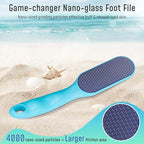 Euqvunn Nano-Glass Foot File, Foot Scraper with Extended Handle, Professional Nano Glass Pedicure Tool, Gentle Pedicure Blades for Hard Skin, for Men & Women - British D'sire