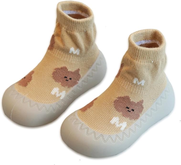 Exemaba Toddler Anti - Slip Sock Shoes Baby First Walking Shoes Infant Slipper for Boys Girls - British D'sire