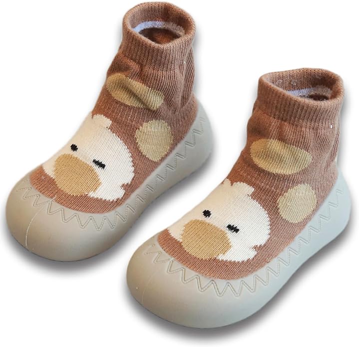 Exemaba Toddler Anti-Slip Sock Shoes Baby First Walking Shoes for Boys Girls Secondary image