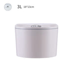 EXPED SMART Desktop Smart Induction Electric Storage Box Car Office Trash Can, Specification: 3L USB Charging (Khaki) - British D'sire