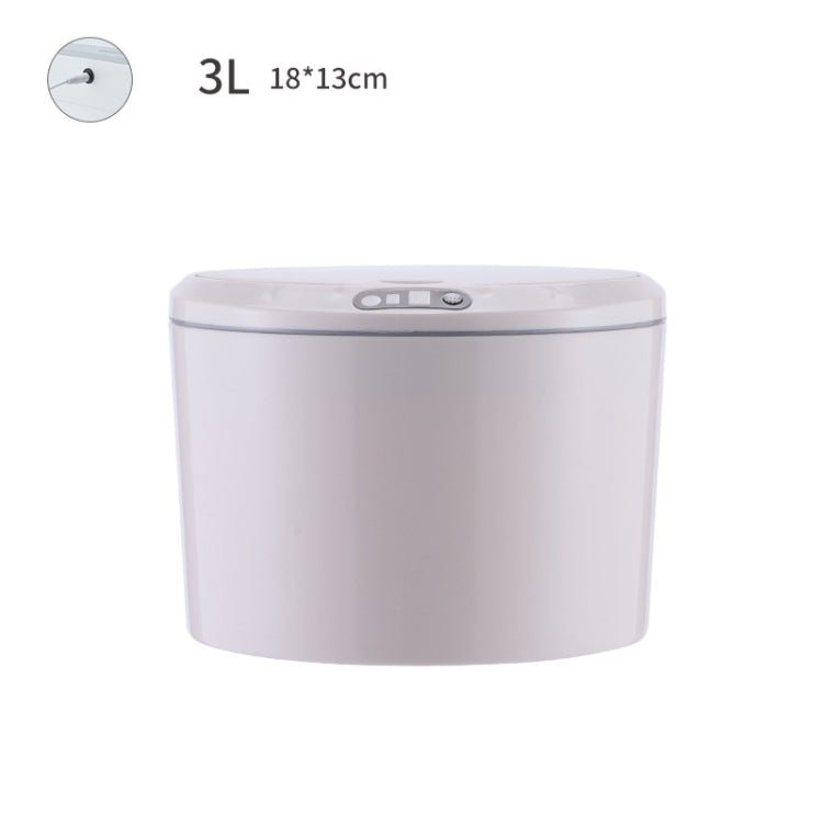 EXPED SMART Desktop Smart Induction Electric Storage Box Car Office Trash Can, Specification: 3L USB Charging (Khaki) - British D'sire