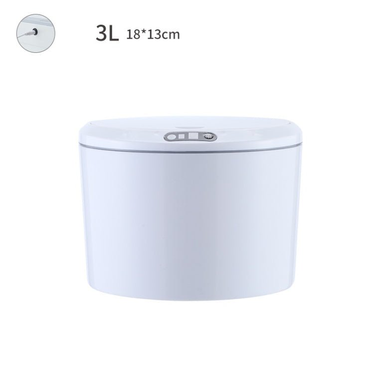 EXPED SMART Desktop Smart Induction Electric Storage Box Car Office Trash Can, Specification: 3L USB Charging (White) Secondary image