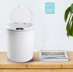 EXPED SMART Desktop Smart Induction Electric Storage Box Car Office Trash Can, Specification: 5L Battery Version (White) - British D'sire