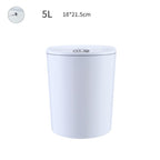 EXPED SMART Desktop Smart Induction Electric Storage Box Car Office Trash Can, Specification: 5L USB Charging (White) - British D'sire