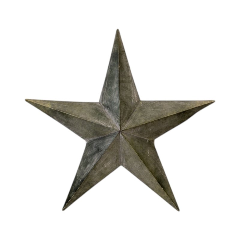 Extra Large Natural Grey Metal Star Decoration 74cm - Christmas Decor - British D'sire