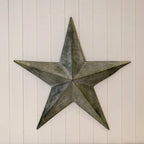 Extra Large Natural Grey Metal Star Decoration 74cm - Christmas Decor - British D'sire