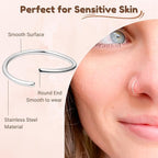 EXTRA THIN Sterling Silver Nose Rings Small Plain Nose Rings 0.6mm - 8mm Tiny Nose Hoop,Silver Small Hoop Earrings,Suptum Ring,Lip Rings,Conch Daith Helix Rook Super Snug Nose Ear Lip Ring - Studs - British D'sire