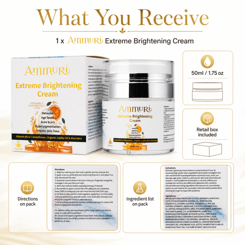 Extreme Whitening Cream For Dark Spots Blemishes Bikini Under Arms Skin Brightening Treatment - Vitamin C Cream - British D'sire