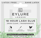 Eylure 18H Lash Glue Brush Applicator Latex Free Clear - False Eyelash Adhesive - British D'sire